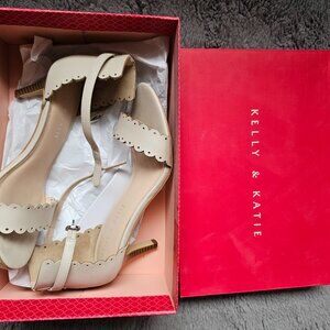 Kelly & Katie Jasmyn Nude Ankle Strap Heels — Size 7